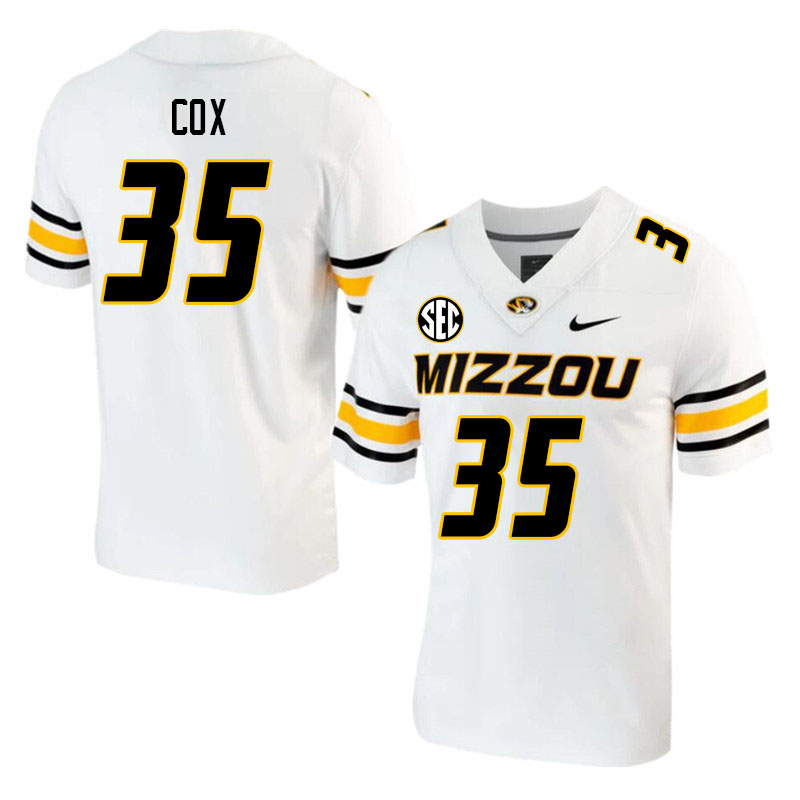 Men #35 Michael Cox Missouri Tigers College 2023 Football Stitched Jerseys Sale-White